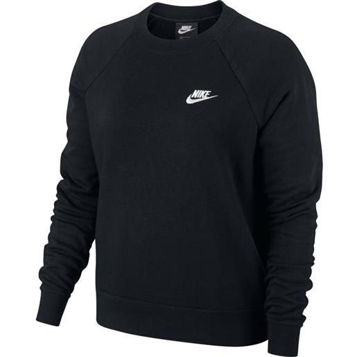 Nike felpa da tennis da donna Nike essential crew fleece - black/white