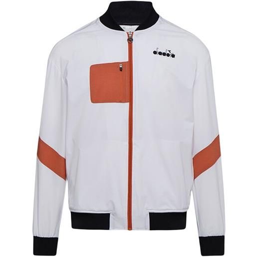 Diadora felpa da tennis da uomo Diadora fz jacket challenge - optical white