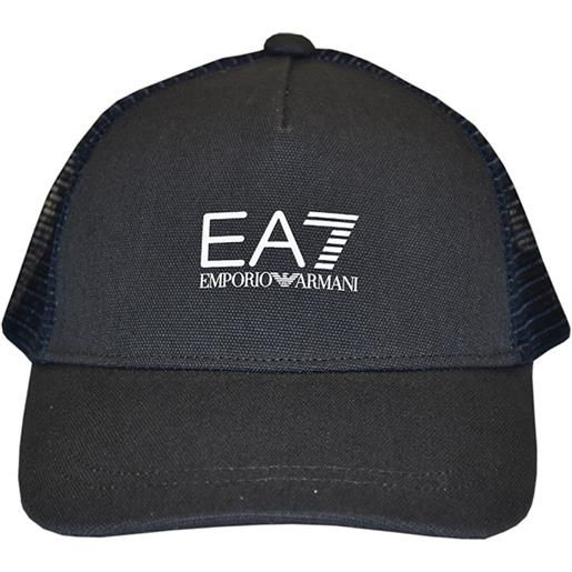 EA7 berretto da tennis EA7 man woven baseball hat - ebony/white
