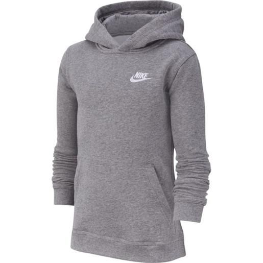 Nike felpa per ragazzi Nike sportswear club po hoodie b - carbon heather/white