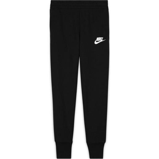 Nike pantaloni per ragazze Nike sportswear club french terry high waist pant g - black/white