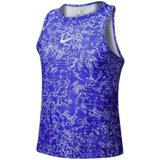 Nike maglietta per ragazze Nike court dri-fit victory tank printed g - concord/white