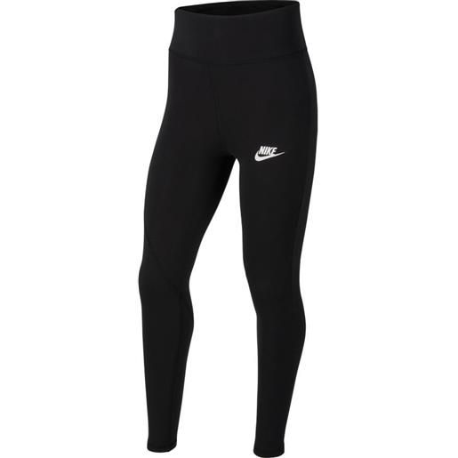 Nike pantaloni per ragazze Nike sportswear favorites graphix high-waist legging g - black/white