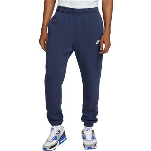 Nike pantaloni da tennis da uomo Nike sportswear club pant m - midnight navy/midnight navy/white