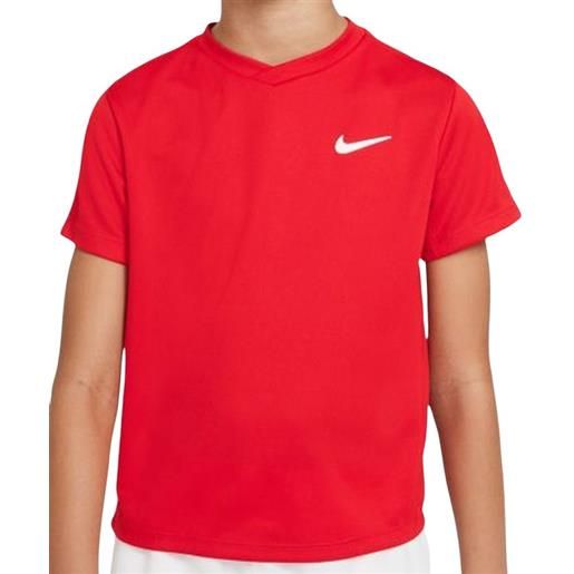 Nike maglietta per ragazzi Nike court dri-fit victory ss top b - university red/university red/white