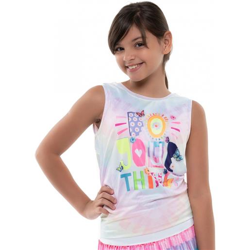 Lucky in Love maglietta per ragazze Lucky in Love novelty print crafty scribble tie back tank girls - multicolor