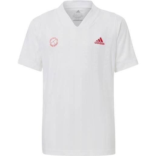 Adidas maglietta per ragazzi Adidas freelift tee e - white/scarlet