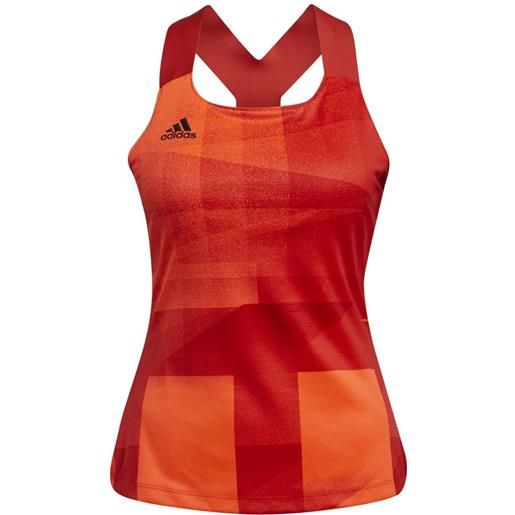 Adidas top da tennis da donna Adidas y-tank tk pb hr w - solar red/black