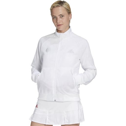 Adidas felpa da tennis da donna Adidas tennis uniforia jacket w - white/reflective silver/dash grey