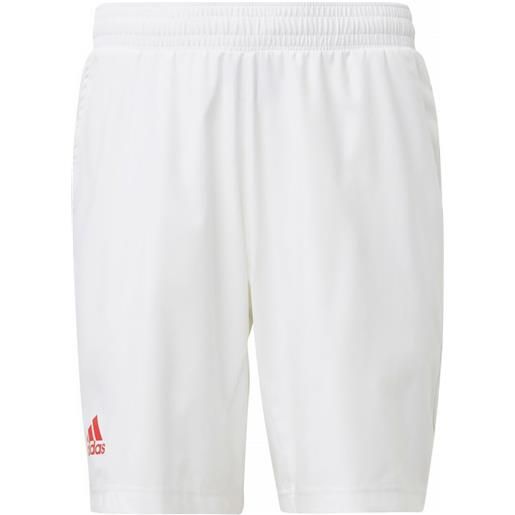Adidas pantaloncini da tennis da uomo Adidas ergo short eng m - white/scarlet