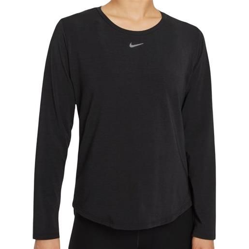 Nike maglietta da tennis da donna (a maniche lunghe) Nike dri-fit one luxe ls top w - black/reflective silver