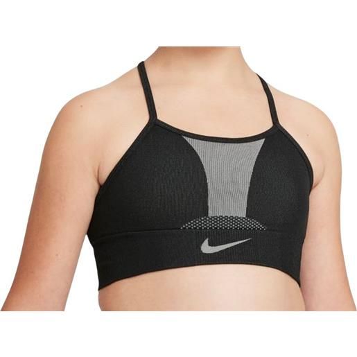 Nike reggiseno per ragazze Nike dri-fit indy seamless bra g - black/black