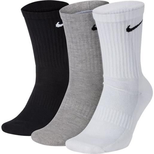 Nike calzini da tennis Nike everyday cotton lightweight crew - black/white/grey