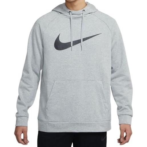 Nike felpa da tennis da uomo Nike dri-fit hoodie po swoosh m - dark grey heather/black