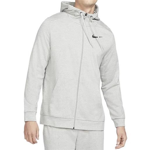 Nike felpa da tennis da uomo Nike dri-fit hoodie full zip m - dark grey heather/black