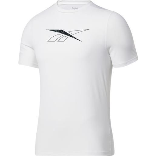 Reebok t-shirt da uomo Reebok workout ready activchill short sleeve tee m - white