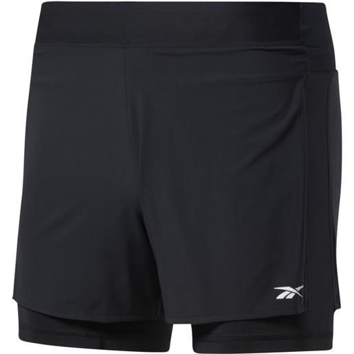 Reebok pantaloncini da tennis da uomo Reebok les mills epic 2in1 shorts m - black