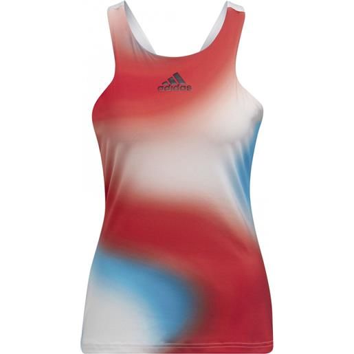 Adidas top da tennis da donna Adidas mel y tank w - white/vivid red/skyrus