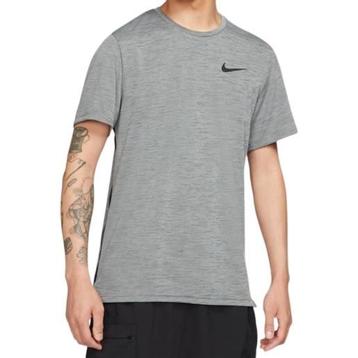 Nike t-shirt da uomo Nike top ss hyper dry veener m - iron grey/particle grey/heather/black