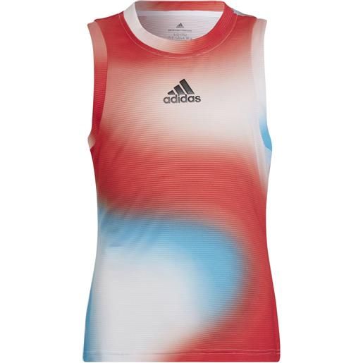 Adidas maglietta per ragazze Adidas g q1 tank pb - white/vivid red/sky rush