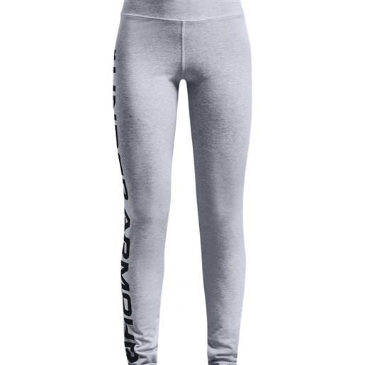 Under Armour pantaloni per ragazze Under Armour girls sportstyle branded leggings - mod gray medium heather/black
