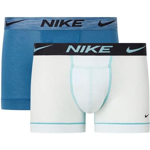 Nike boxer sportivi da uomo Nike dri-fit re. Luxe trunk 2p - washed teal heather/marina