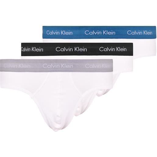 Calvin Klein boxer sportivi da uomo Calvin Klein hip brief 3p - w-grey element/grey h/tepestry teal