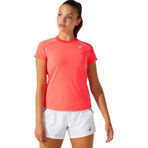 Asics maglietta donna Asics court w piping short sleeve - diva pink