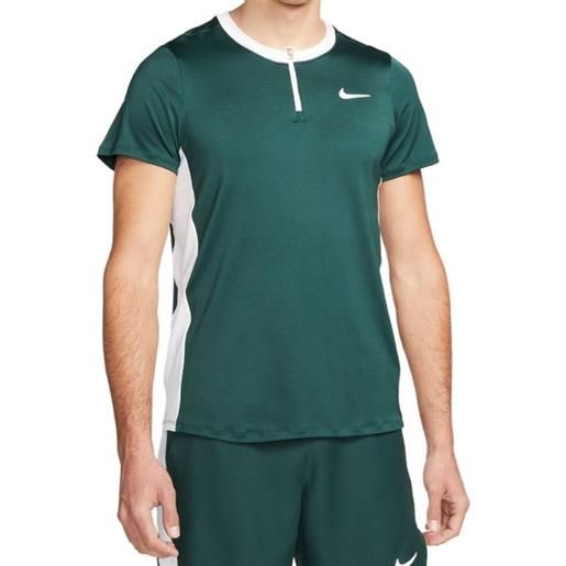Nike polo da tennis da uomo Nike men's court dri-fit advantage polo - pro green/white/white