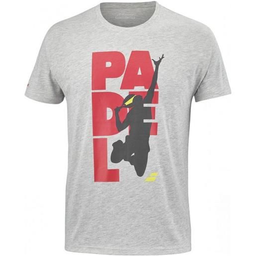 Babolat t-shirt da uomo Babolat padel cotton tee men - high rise heather