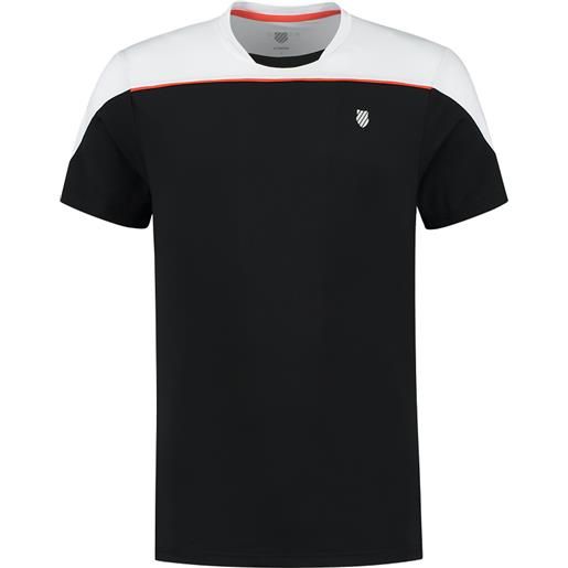 K-Swiss t-shirt da uomo K-Swiss tac hypercourt block crew tee 3 - jet black/white