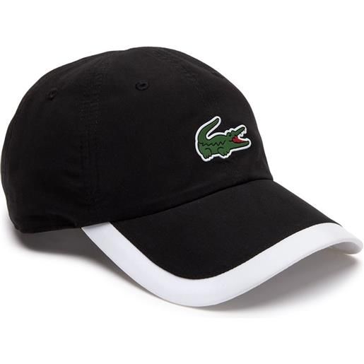 Lacoste berretto da tennis Lacoste sport contrast border lightweight cap - black/white