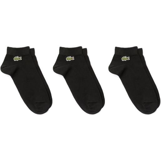Lacoste calzini da tennis Lacoste sport low-cut cotton socks 3p - black/black/black