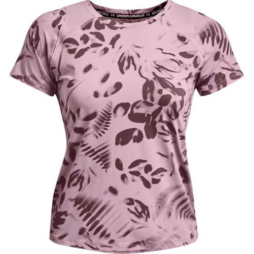 Under Armour maglietta donna Under Armour women's ua iso. Chill 200 print short sleeve - mauve pink/ash plum