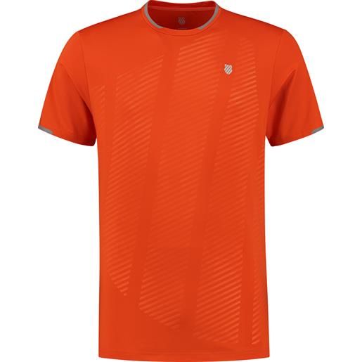 K-Swiss t-shirt da uomo K-Swiss tac hypercourt shield crew 2 - spicy orange