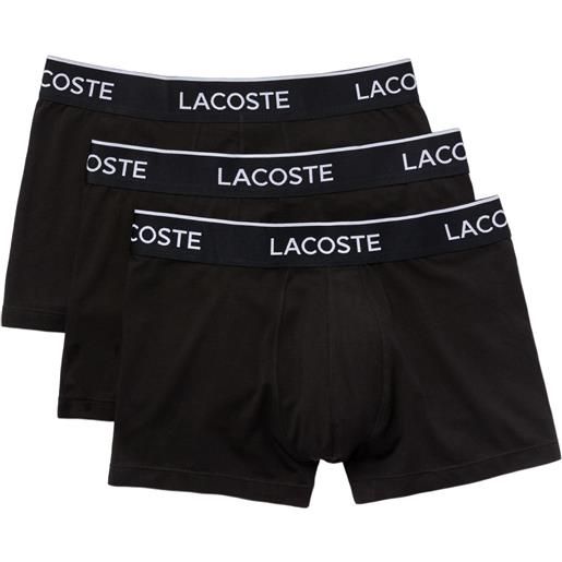 Lacoste boxer sportivi da uomo Lacoste casual cotton stretch boxer 3p - black