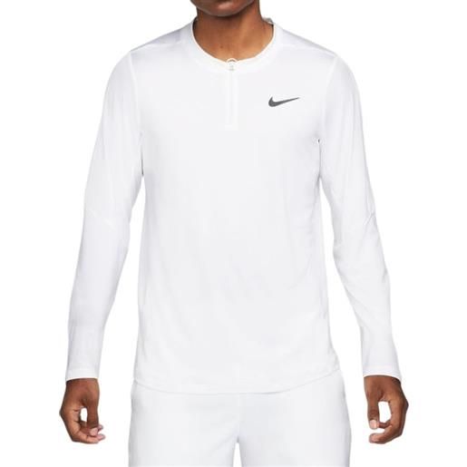 Nike t-shirt da tennis da uomo Nike dri-fit advantage camisa m - white/white/black