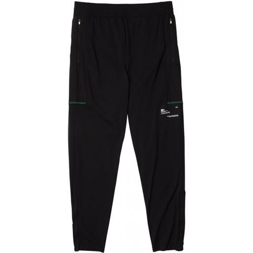 Lacoste pantaloni da tennis da uomo Lacoste sport men zip pockets tapered tracksuit trousers - black/white