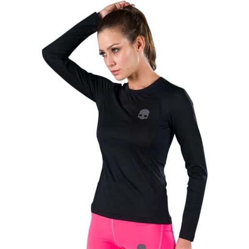 Hydrogen maglietta da tennis da donna (a maniche lunghe) Hydrogen second skin mesh long sleeve - black