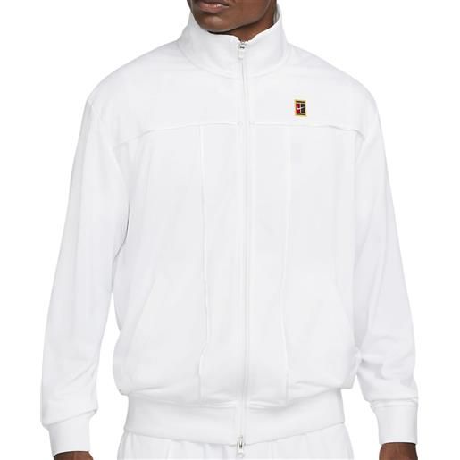 Nike felpa da tennis da uomo Nike court heritage suit jacket m - white/white/white