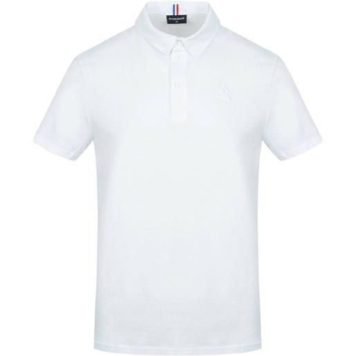 Le Coq Sportif polo da tennis da uomo Le Coq Sportif ess t/t polo ss no. 1 m - optical white