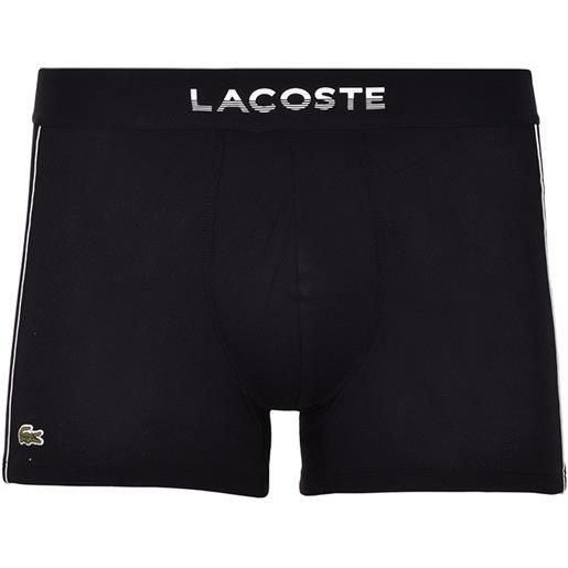 Lacoste boxer sportivi da uomo Lacoste men's breathable technical mesh trunk 1p - black/white