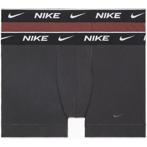 Nike boxer sportivi da uomo Nike everyday cotton stretch trunk 2p - dark smoke grey/dark pony