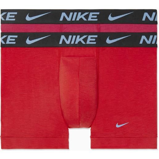 Nike boxer sportivi da uomo Nike dri-fit re. Luxe trunk 2p - uni red/mystic hibiscus