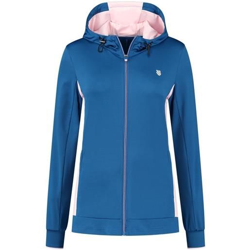 K-Swiss felpa da tennis da donna K-Swiss tac hypercourt tracksuit stretch jacket - classic blue/cherry blossom