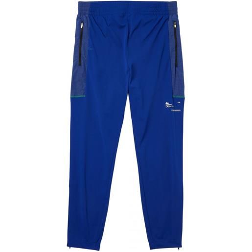 Lacoste pantaloni da tennis da uomo Lacoste sport men zip pockets tapered tracksuit trousers - blue/white