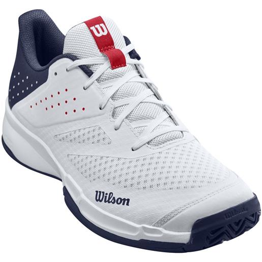 Wilson scarpe da tennis da uomo Wilson kaos stroke 2.0 m - white/peacoat/wilson red