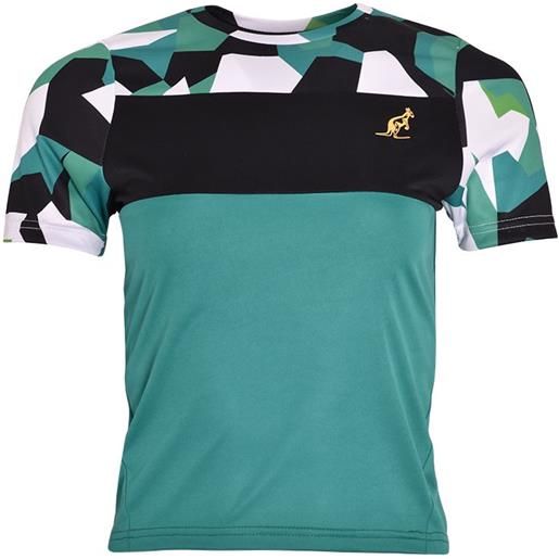 Australian maglietta per ragazzi Australian ace t-shirt with camo jungle - verde oltremare