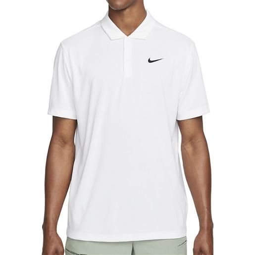 Nike polo da tennis da uomo Nike men's court dri-fit solid polo - white/black