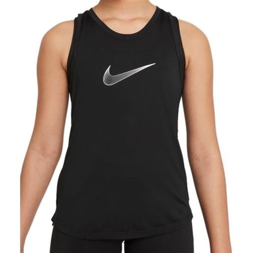 Nike maglietta per ragazze Nike dri-fit one training tank - black/white